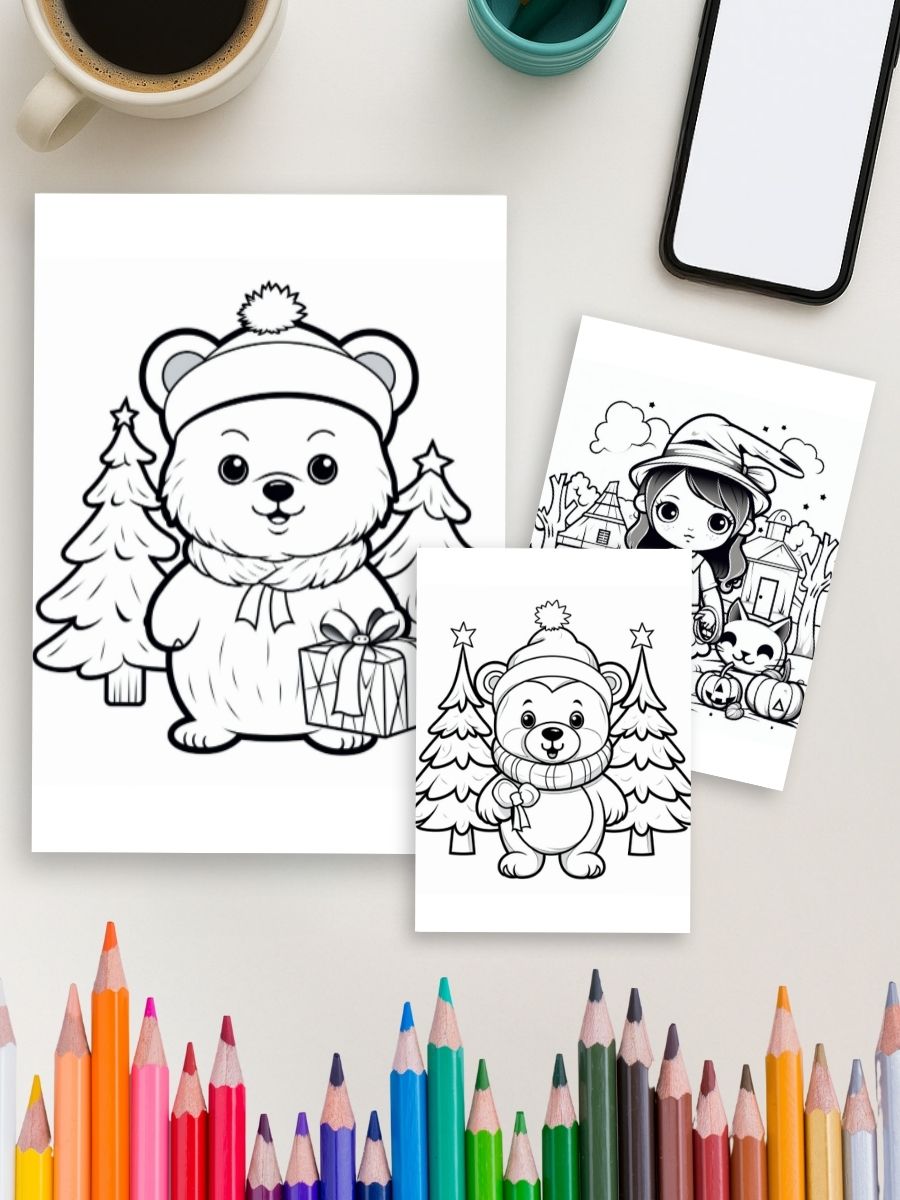 Holiday Fun Pack – 60 Kids Holiday-Themed Coloring Pages - Image 3